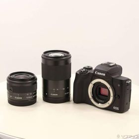 〔中古〕Canon(キヤノン) 期間特価対象品 EOS Kiss M ダブルズームキット ブラック〔258-ud〕