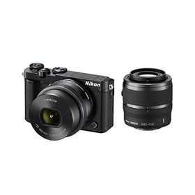 Nikon ミラーレス一眼 Nikon1 J5 ダブルズームキット ブラック J5WZBK(中古品)