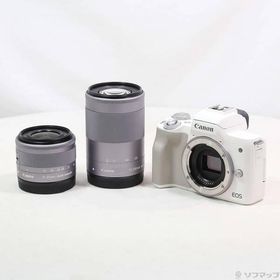 〔中古〕Canon(キヤノン) 期間特価対象品 EOS Kiss M2 ダブルズームキット ホワイト〔269-ud〕