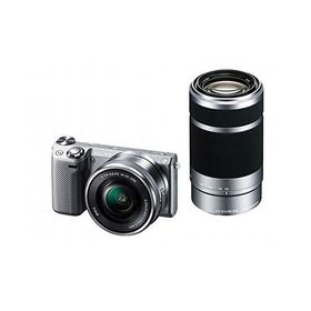 SONY ミラーレス一眼 NEX-5T ダブルズームレンズキット シルバー NEX-5TY-S(中古品)