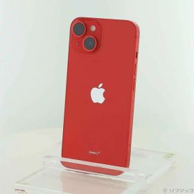 【中古】Apple(アップル) iPhone14 128GB プロダクトレッド MPV93J／A SIMフリー 【262-ud】