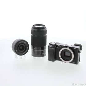 〔中古〕SONY(ソニー) 期間特価対象品 α6000 ILCE-6000Y ブラック ダブルズームレンズキット〔348-ud〕