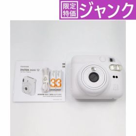 [ジャンク] 富士フイルム instax mini 12 インスタントカメラ チェキ クレイホワイト[難あり(D)]