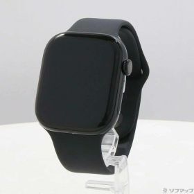 【中古】Apple(アップル) 〔展示品〕 Apple Watch Series 10 GPS 46mm ジェットブラックアルミニウムケース ブラックスポーツバンド 【262-ud】