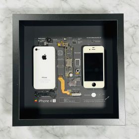 iPhone 4s White 標本アート ボックスフレーム仕様 (スクエアS)