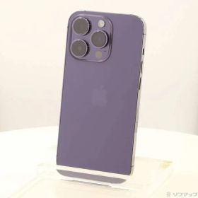 〔中古品〕 iPhone14 Pro 256GB ディープパープル MQ1E3J／A SIMフリー 〔ネットワーク利用制限▲〕【344】
