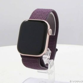 〔中古〕Apple(アップル) 〔展示品〕 Apple Watch Series 10 GPS 42mm ローズゴールドアルミニウムケース プラムスポーツループ〔352-ud〕