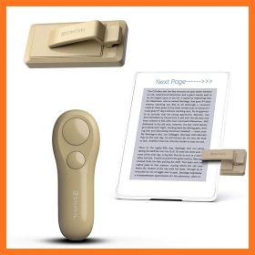【新品】 SK SYUKUYU RF リモコン ページめくり Kindle読書用 iPad Surface Comics iPhone Android タブレット 読書用 小説 写真撮影用 (ライトブラウン) 0
