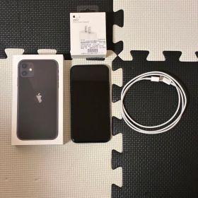 iPhone11 64GB ブラック SIMフリー バッテリー74% 付属品あり