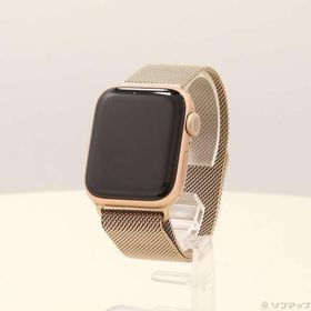 〔中古〕Apple(アップル) Apple Watch Series 5 GPS 40mm ゴールドアルミニウムケース ゴールドミラネーゼループ〔262-ud〕