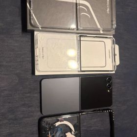 Samsung Galaxy Z Flip 7ブラック ケース付き