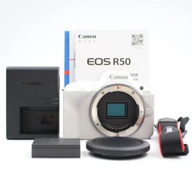 ■シャッター数2542枚！極上品■ CANON EOS R50 ボディ ホワイト ミラーレス一眼 キヤノン