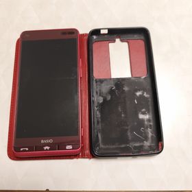キョウセラ(京セラ)のKYOCERA BASIO KYV43 レッド ジャンク(スマートフォン本体)