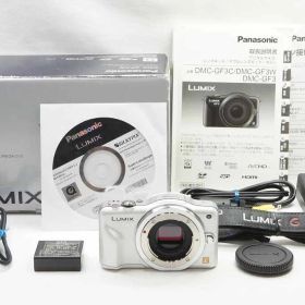 美品 Panasonic パナソニック LUMIX DMC-GF3 ボディ ミラーレス一眼カメラ ホワイト 元箱付 250626i