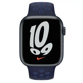 Apple Apple Watch Nike Series7 45mm GPSモデル MKNX3J/A+ML8C3FE/A A2474 【ミッドナイトアルミニウムケース/ミッドナイトネイビー ミスティックネイビーNikeスポーツバンド】 [中古] 【当社3ヶ月間保証】