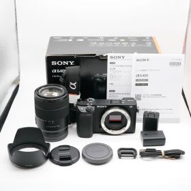 ほぼ新品 ソニー SONY α6400 ILCE-6400M 高倍率ズームレンズキット ブラック シャッター回数578回！あると嬉しい元箱（切抜あり）・取説・ストラップ付！