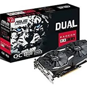 【中古】ASUS Radeon RX 580 8 GB GDDR5 PCI Express 3.0グラフィックカード - ブラック