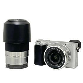 SONY α6400 ILCE-6400 16-50mm F3.5-5.6 55-210mm F4.5-6.3 ダブルズームレンズキット シルバー ミラーレス一眼カメラ T10768037