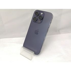 【中古】Apple au 【SIMフリー】 iPhone 14 Pro 256GB ディープパープル MQ1E3J/A【DS秋葉】保証期間1ヶ月【ランクC】