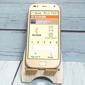 docomo F-01L 富士通 ゴールド らくらくスマートフォン me 本体 白ロム SIMロック解除済み SIMフリー B937952