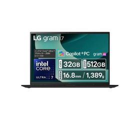 LGエレクトロニクス(LG) 17Z90TL-GU85J LG gram 17 17型 Core Ultra 7/32GB/512GB オブシディアンブラック Windows 11 Home ノートパソコン