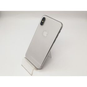 【中古】Apple au 【SIMロック解除済み】 iPhone X 64GB シルバー MQAY2J/A【アリオ倉敷】保証期間１週間【ランクC】