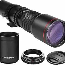 【中古】ハイパワー 500mm/1000mm f/8 手動望遠レンズ Sony Alpha a7 IV A7C II a7r a7R IIIA a7s a6400 a6500 a6700 a6300 a6000 a5100 a5000 a3000 NEX