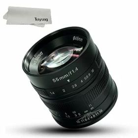 【中古】7職人55 mm f1 . 4 Large絞りPortraitマニュアルフォーカスマイクロカメラレンズフィットfor Fujiカメラ: x-a1、x-a2、x-at、x-m1、xm2、X - t1