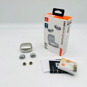 【ジャンク】JBL LIVE FREE 2 ワイヤレスイヤホン bluetooth マルチポイント/ハイブリッド ノイズキャンセリング/IPX5/ワイヤレス充電対応/シルバー/ JBLLIVEFREE2TWSSIL