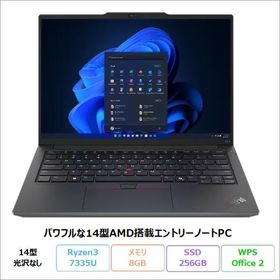 Lenovo ThinkPad E14 Gen 6 AMD ノートパソコン 21M4S0L500 Windows11 Pro Office付き Ryzen 3 7335U メモリ8GB SSD256GB 14インチ 再生品Sランク