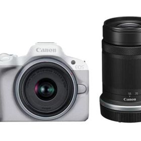 デジタル一眼カメラ EOS R50 ダブルズームキット ホワイト 【訳あり：倉庫移動中に外箱傷あり】
