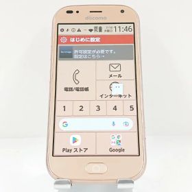 らくらくスマートフォン me F-01L ドコモ ゴールド 送料無料 本体 c13511 【中古】