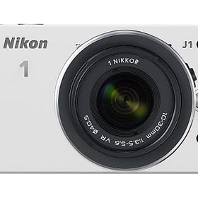 デジタルカメラ Nikon 1 J1 標準ズームレンズキット (ホワイト) [NIKON1 J1LK(WH)]（レンズ絞りバネ動作不良） カメラ
