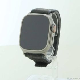 〔中古〕Apple(アップル) Apple Watch Ultra 2 GPS + Cellular 49mm チタニウムケース ブルー／ブラックトレイルループ〔344-ud〕