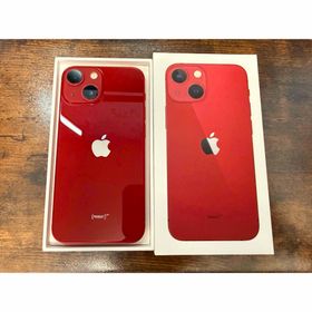 アイフォーン(iPhone)の美品！iPhone 13 mini 256G REDレッド赤 SIMフリー箱付き(スマートフォン本体)