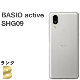 【良品】BASIO active SHG09 au SIMフリー 64GB／4GB シルバー 5G対応 スマホ本体 送料無料 シニア 中古 S14