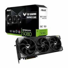 ASUS TUF Gaming GeForce RTX 5080 OC Edition 16GB GDDR7 ゲーミンググラフィックスカード (Nvidia GeForce RTX5080、3.6スロットデザイン、PCIe 5.0、2X HDMI 2.1b、3X DisplayPort 2.1a、TUF-RTX5080-O16G-GAMING)。