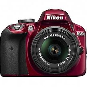 【中古】Nikon デジタル一眼レフカメラ D3300 18-55 VR IIレンズキット レッド D3300LKRD
