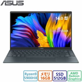 ASUS(エイスース) ノートパソコン ASUS Zenbook 14 UM425QA/Ryzen 9/16GB/512GB/AMD Radeon Graphics/14型/Win 11/展示品