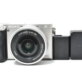 ★ショット数6,140回★ ソニー SONY ILCE-6000L シルバー レンズキット ミラーレス一眼カメラ ★ L33#7143