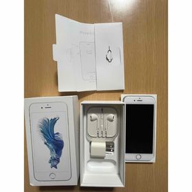 アイフォーン(iPhone)のiPhone6s 64GB シルバー バッテリー状態:96% SIMロック解除済(スマートフォン本体)