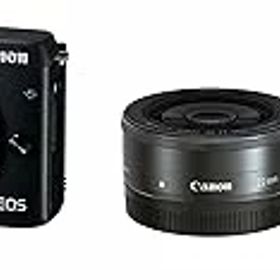 【中古】Canon ミラーレス一眼カメラ EOS M3 ダブルレンズEVFキット(ブラック) EF-M18-55mm F3.5-5.6 IS STM EF-M22mm F2 STM 付属 EOSM3BK-WLEVFK