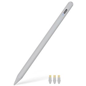 アップルペンシル 傾き感知 ワンボタン iPad対応 磁気吸着機能 高感度 誤作動防止 極細 軽量 耐摩 急速充電 iPadペンシル Type-C ペン先交換可能 iPad用ペン】 2018年以降iPad/iPad Pro/iPad 【高精度センサー air/