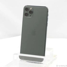 〔中古品〕 iPhone11 Pro Max 256GB ミッドナイトグリーン MWHM2J／A SIMフリー【258】