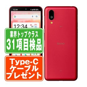 【中古】 SHG09 BASIO active レッド SIMフリー 本体 au スマホ シャープ 【あす楽】 【保証あり】 【送料無料】 shg09rd7mtm