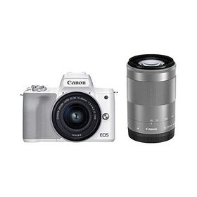 Canon ミラーレス一眼カメラ EOS Kiss M2 ダブルズームキット ホワイト KISSM2WH-WZK