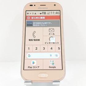 らくらくスマートフォン me F-01L ドコモ ゴールド 送料無料 即決 本体 c13511