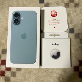 アップル(Apple)の新品未使用iPhone16 128GB ティール+だるまAir tag(スマートフォン本体)