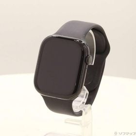 〔中古〕Apple(アップル) Apple Watch Series 10 GPS 46mm ジェットブラックアルミニウムケース ブラックスポーツバンド〔371-ud〕