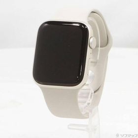〔中古〕Apple(アップル) Apple Watch SE 第2世代 GPS 44mm スターライトアルミニウムケース スターライトスポーツバンド〔276-ud〕